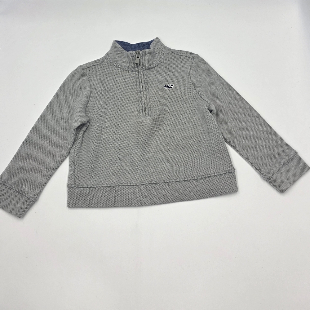 Vineyard Vines boys' gray 1/4 zip pullover size 2T